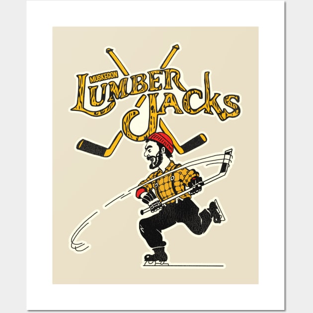 Defunct Muskegon Lumberjacks Hockey Team Wall Art by Defunctland